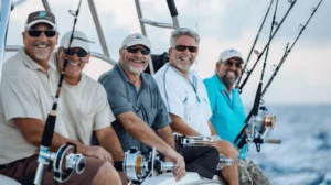 group of friends doing a fishing trip, Hobbies for men over 50
