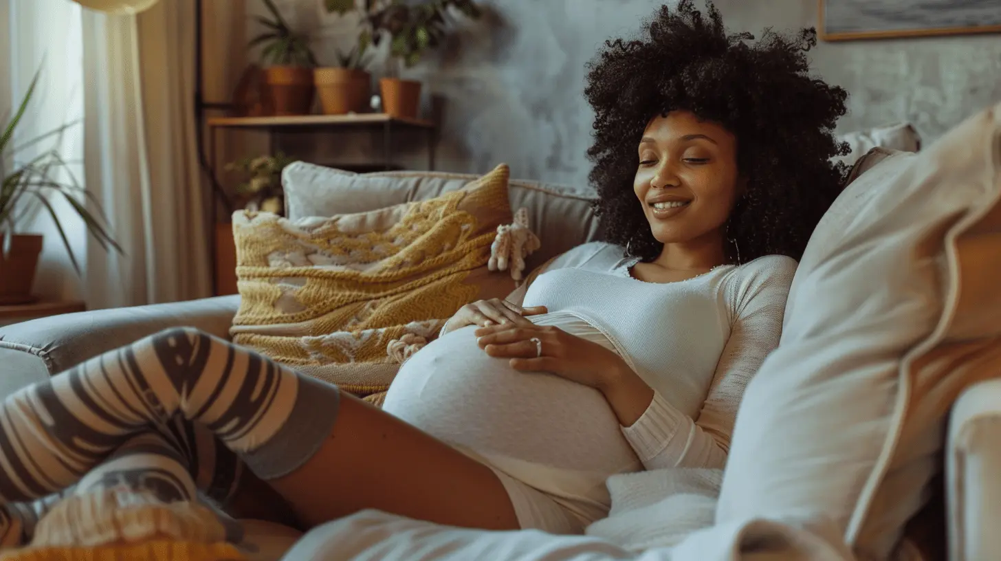 capture_a_pregnant_woman_relaxing_on_a_couch_her_legs-min convertio pregnant woman wearing maternity compression socks