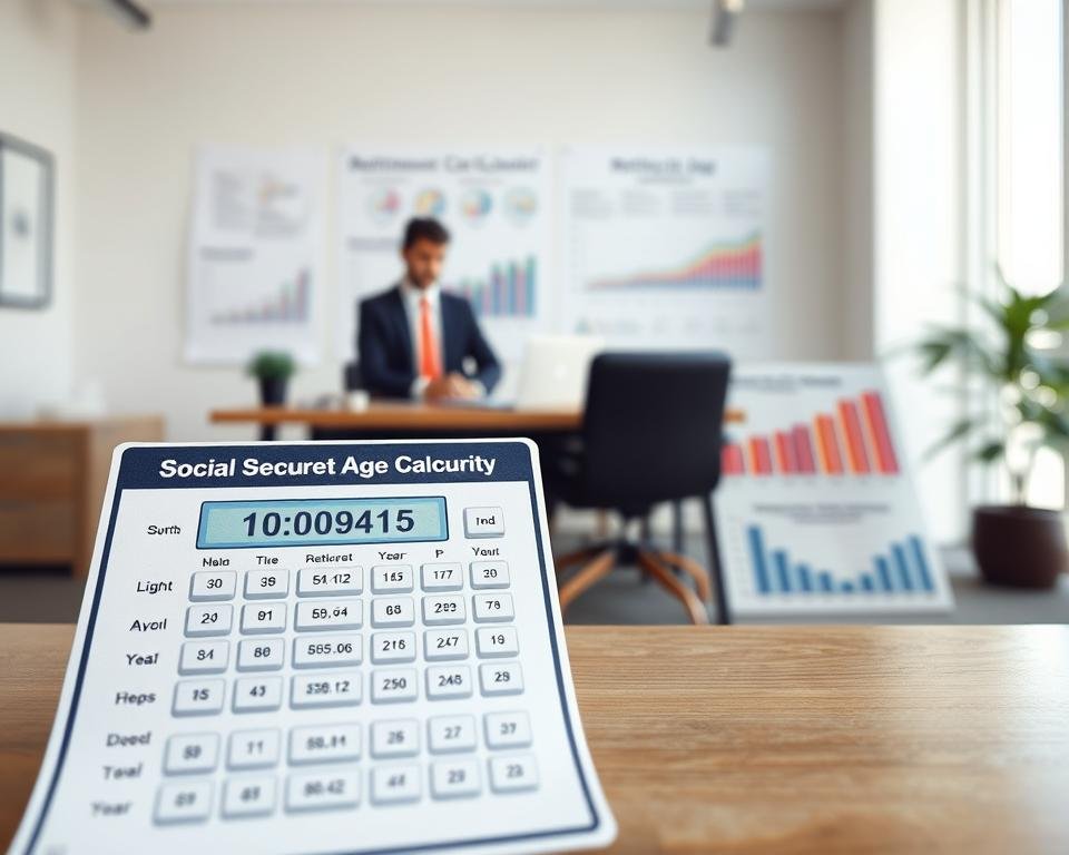 A detailed, well-organized illustration of a social security retirement age calculator, captured with a high-quality camera lens in natural lighting. The foreground features the calculator interface, with clear visualizations of retirement age based on birth year. The middle ground depicts informative charts and graphs, offering a comprehensive understanding of how birth year affects full retirement age. The background showcases a professional, minimalist office setting, creating a sense of authority and trustworthiness. The overall mood is one of clarity, precision, and a deep understanding of the social security retirement process. A detailed, well-organized illustration of a social security retirement age calculator, captured with a high-quality camera lens in natural lighting. The foreground features the calculator interface, with clear visualizations of retirement age based on birth year. The middle ground depicts informative charts and graphs, offering a comprehensive understanding of how birth year affects full retirement age. The background showcases a professional, minimalist office setting, creating a sense of authority and trustworthiness. The overall mood is one of clarity, precision, and a deep understanding of the social security retirement process.