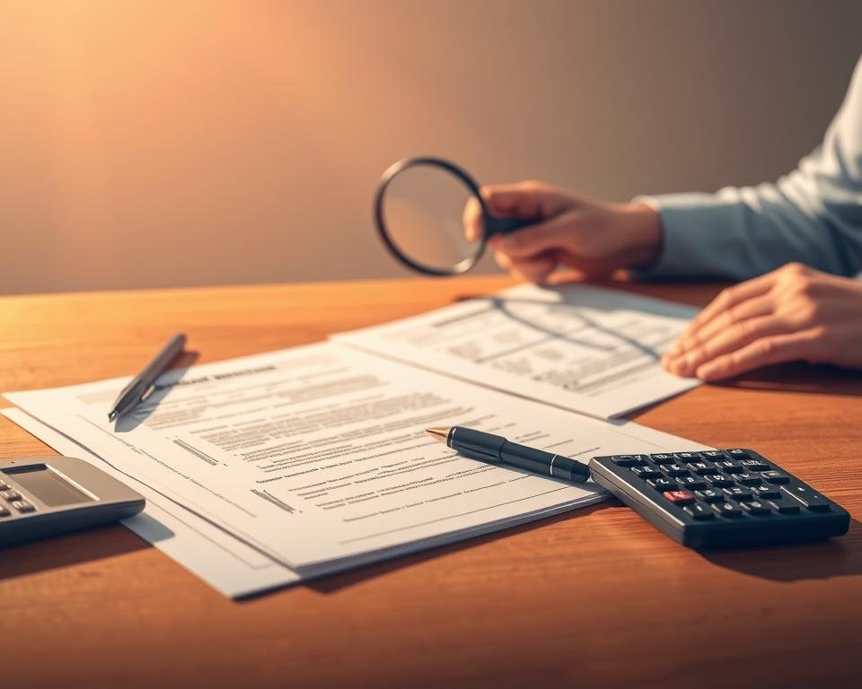 A meticulously detailed illustration of "tax classification royalty payments" against a softly blurred background. In the foreground, a stack of official tax documents, a calculator, and a pen laid out on a wood-grained desk, bathed in warm, directional lighting that casts subtle shadows. In the middle ground, a pair of hands holding a magnifying glass, carefully examining the paperwork. The background fades into a muted, contemplative atmosphere, evoking the complex, intellectual nature of navigating tax implications for retirement income. Rendered with a sense of balance, professionalism, and visual interest to support the informative article section.