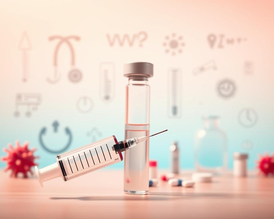 A vibrant and informative medical illustration showcasing vaccines and preventive care. In the foreground, a syringe filled with a protective serum, its plunger gently being pressed, symbolizing the administration of a vaccine. In the middle ground, a variety of healthcare symbols and icons, including a stethoscope, thermometer, and capsule pills, all rendered in a clean, modern style. The background features a soft, pastel-toned gradient, evoking a sense of wellness and vitality. The lighting is warm and diffused, creating a calming, authoritative atmosphere. The camera angle is slightly elevated, lending a sense of importance and professionalism to the scene. Overall, the image conveys the importance of proactive healthcare measures in maintaining a robust, healthy immune system. A vibrant and informative medical illustration showcasing vaccines and preventive care. In the foreground, a syringe filled with a protective serum, its plunger gently being pressed, symbolizing the administration of a vaccine. In the middle ground, a variety of healthcare symbols and icons, including a stethoscope, thermometer, and capsule pills, all rendered in a clean, modern style. The background features a soft, pastel-toned gradient, evoking a sense of wellness and vitality. The lighting is warm and diffused, creating a calming, authoritative atmosphere. The camera angle is slightly elevated, lending a sense of importance and professionalism to the scene. Overall, the image conveys the importance of proactive healthcare measures in maintaining a robust, healthy immune system.